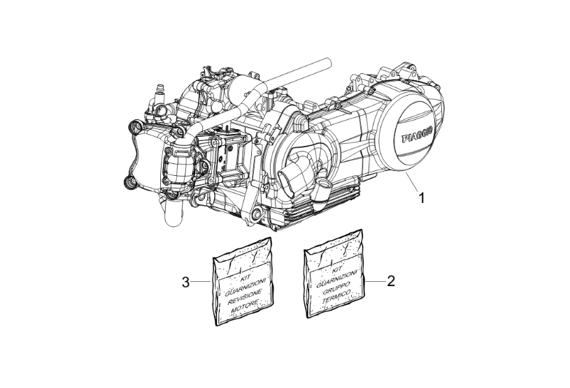 Motor, sady těsnění