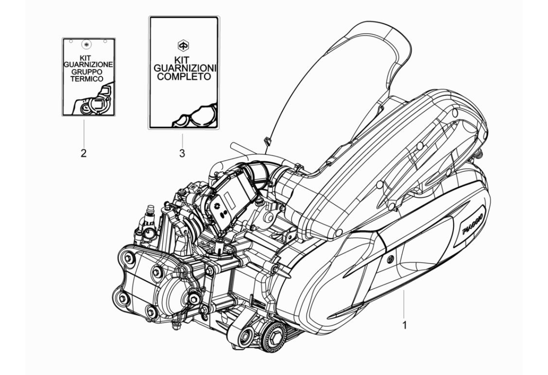 Motor, sady těsnění