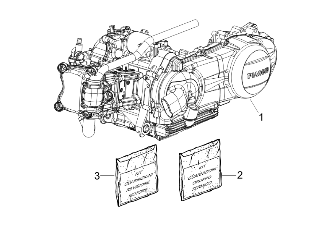 Motor, sady těsnění