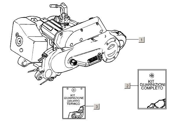 Motor, sady těsnění