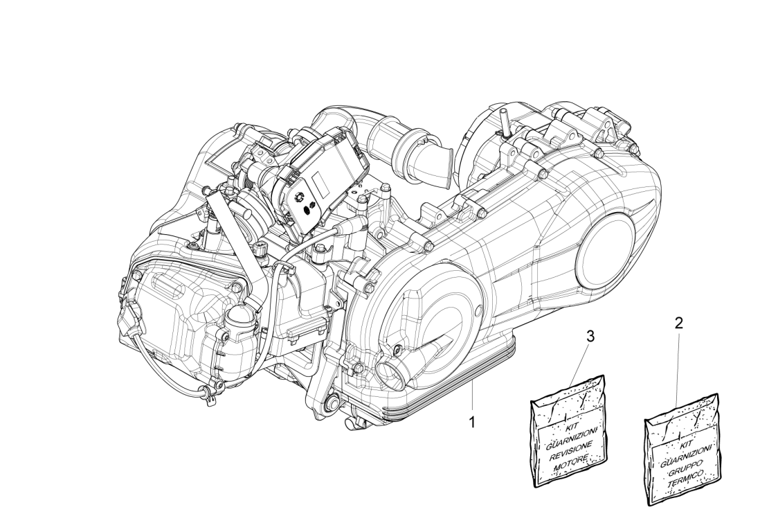 Motor, sady těsnění