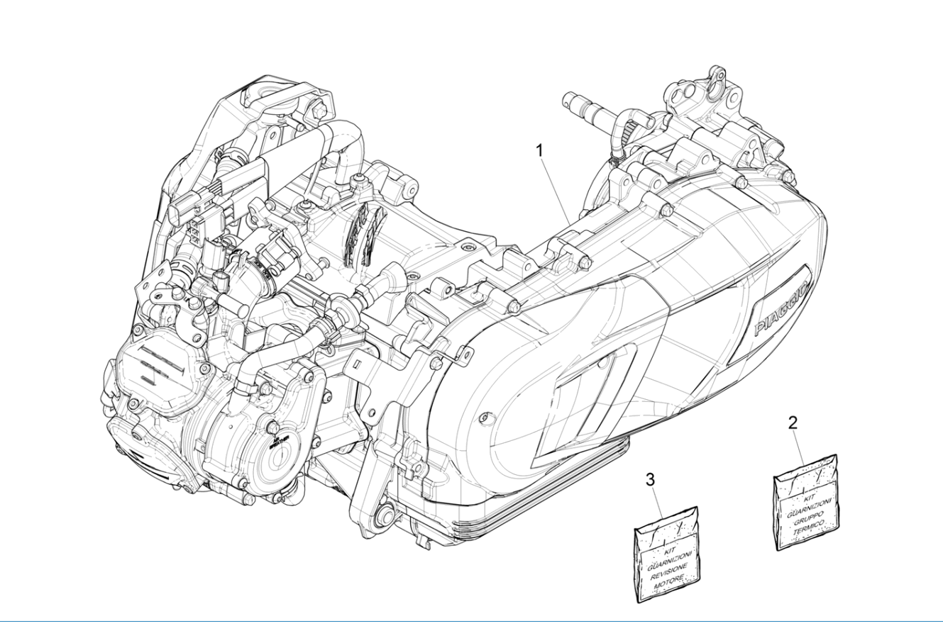 Motor, sady těsnění