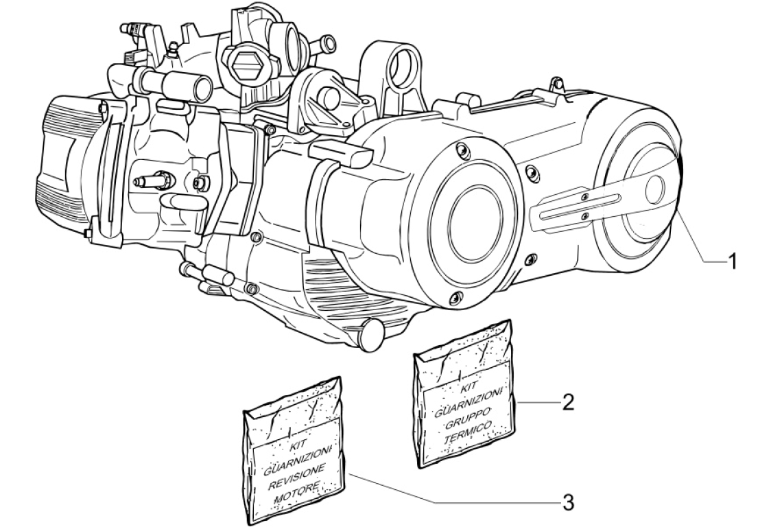 Motor, sady těsnění