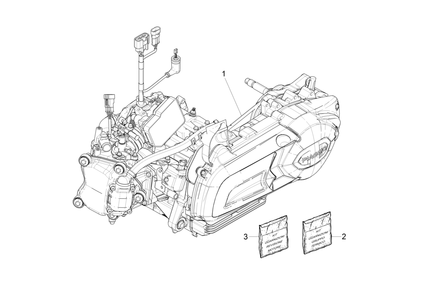 Motor, sady těsnění