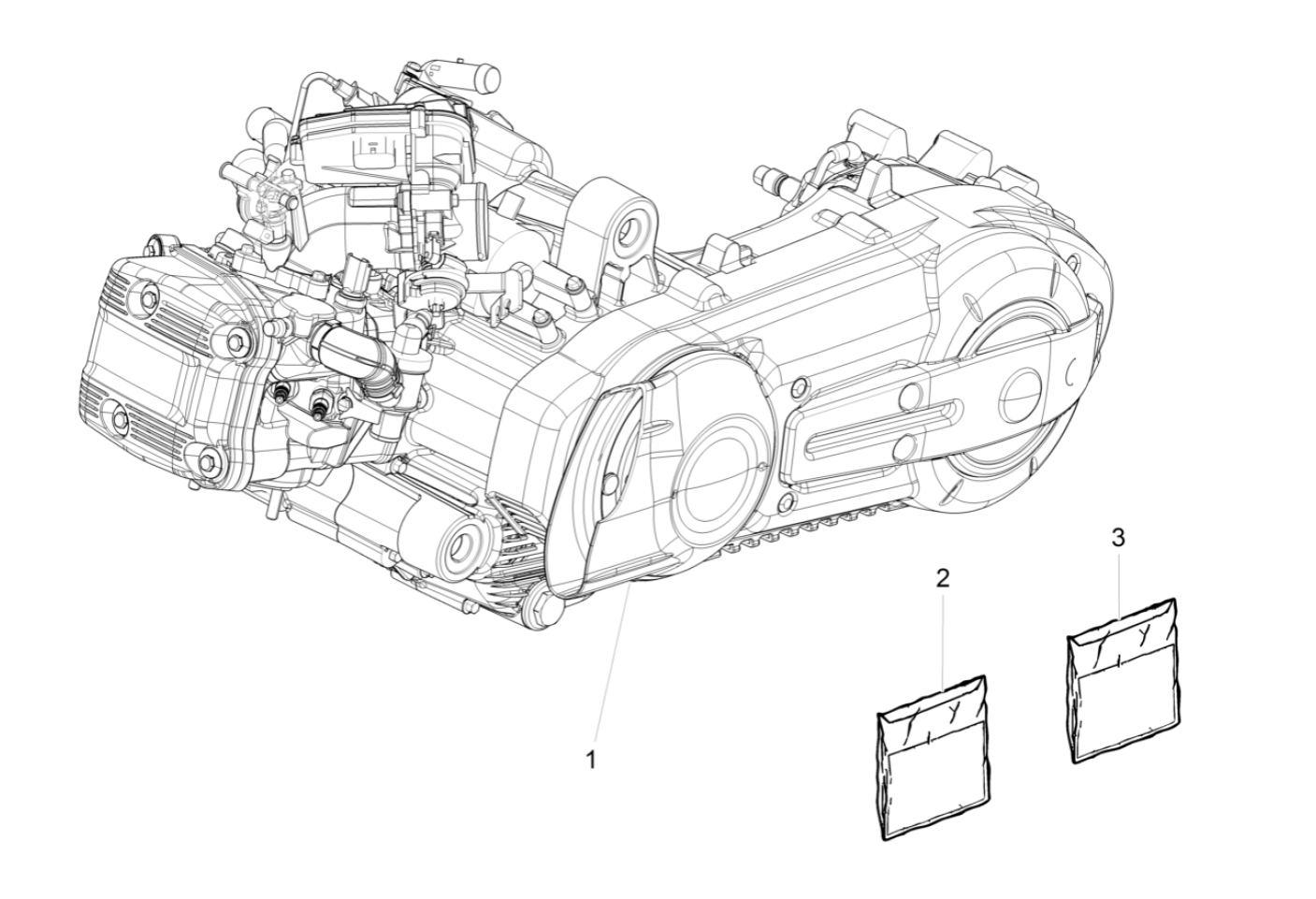 Motor, sady těsnění