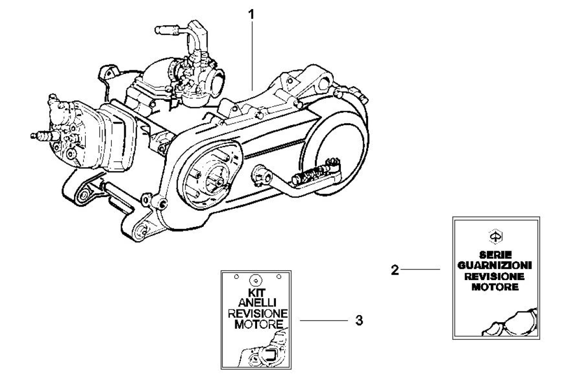 Motor, sady těsnění