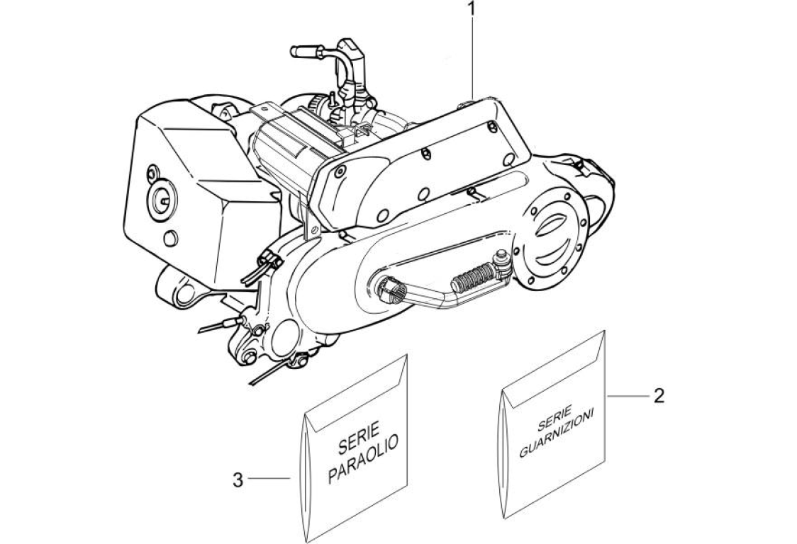 Motor, sady těsnění