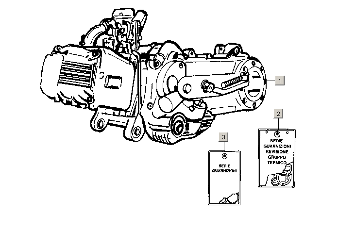 Motor, sady těsnění