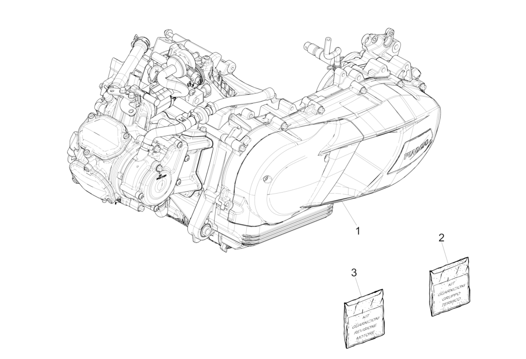 Motor, sady těsnění