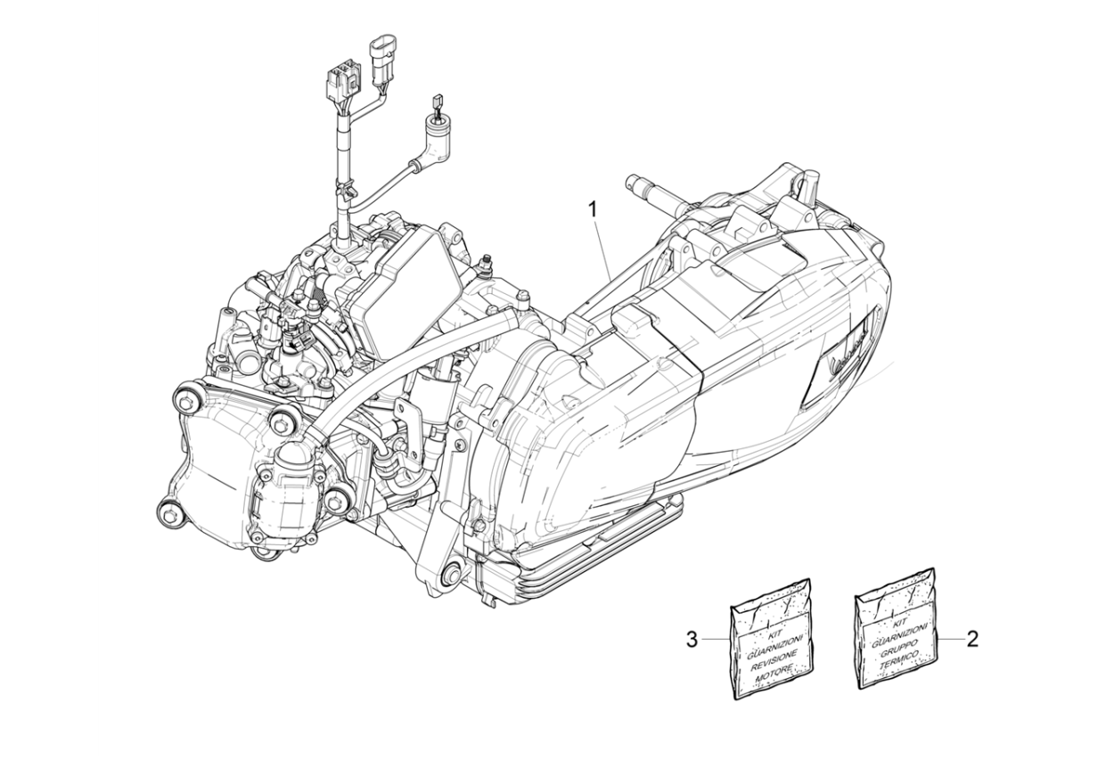 Motor, sady těsnění