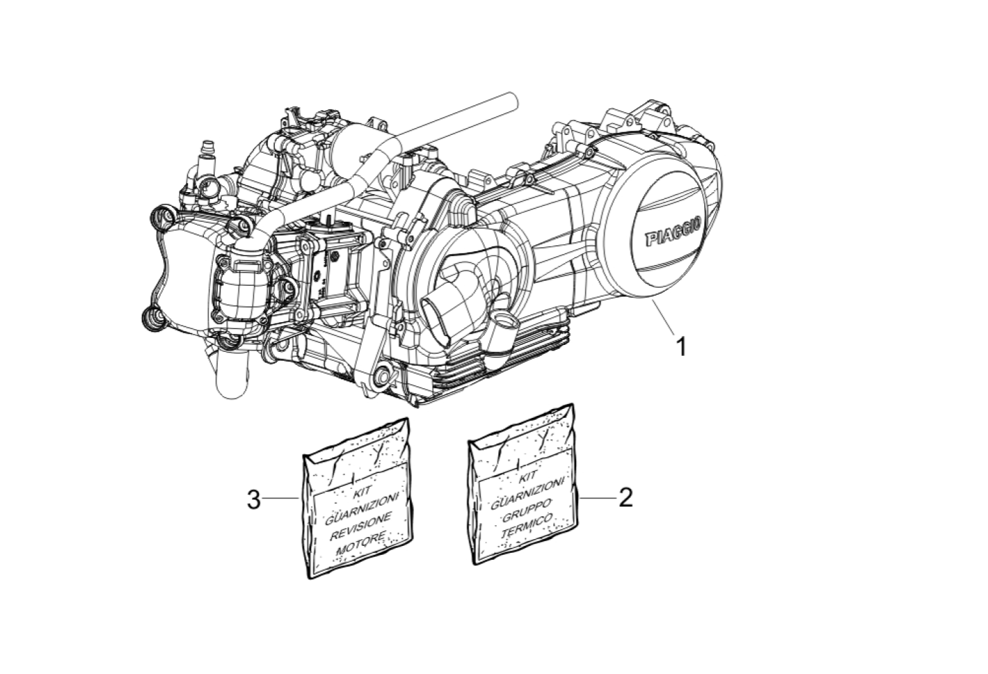 Motor, sady těsnění