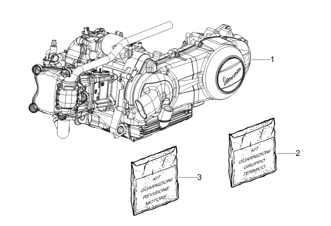 Motor, sady těsnění