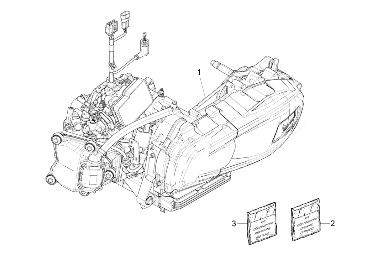 Motor, sady těsnění