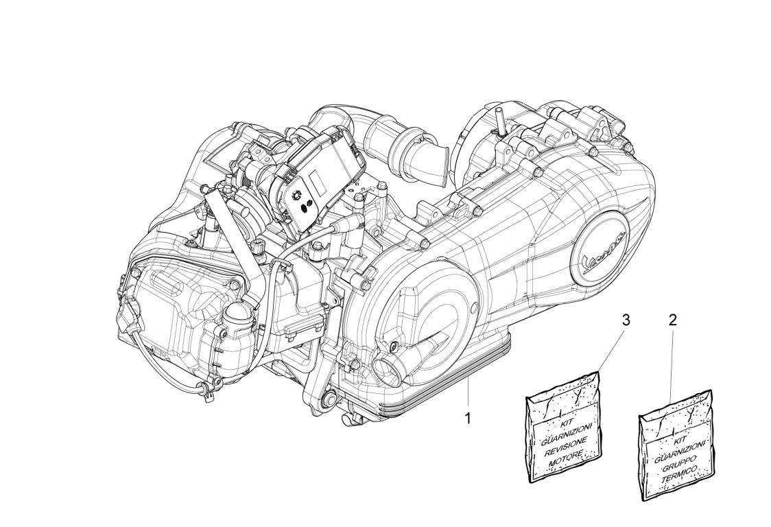 Motor, sady těsnění