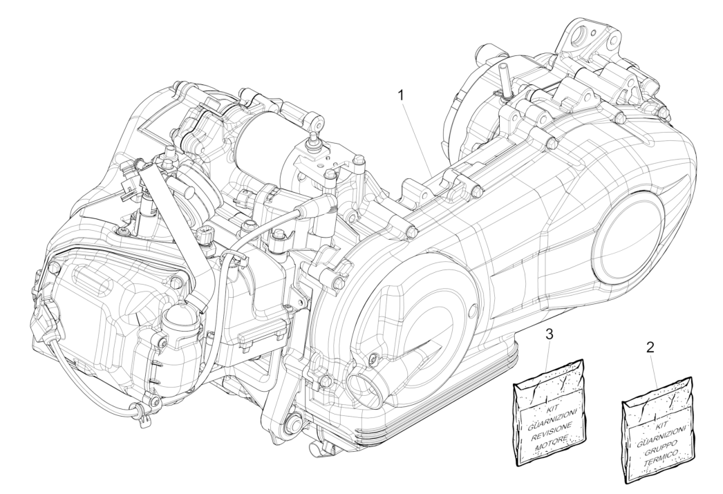 Motor, sady těsnění