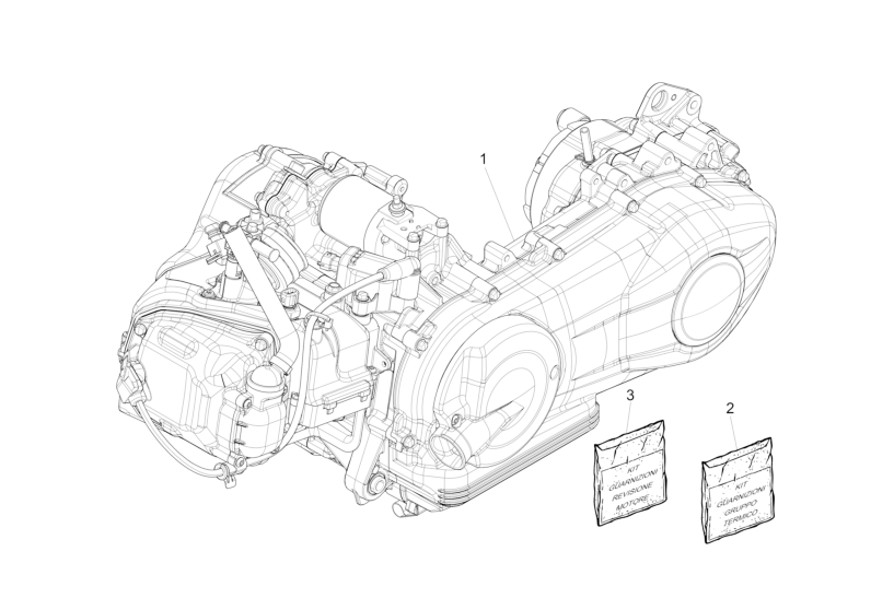 Motor, sady těsnění