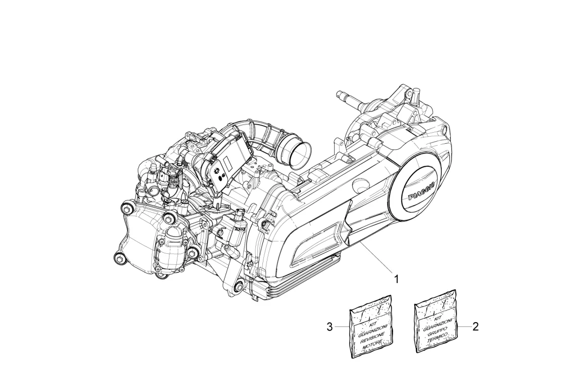 Motor, sady těsnění