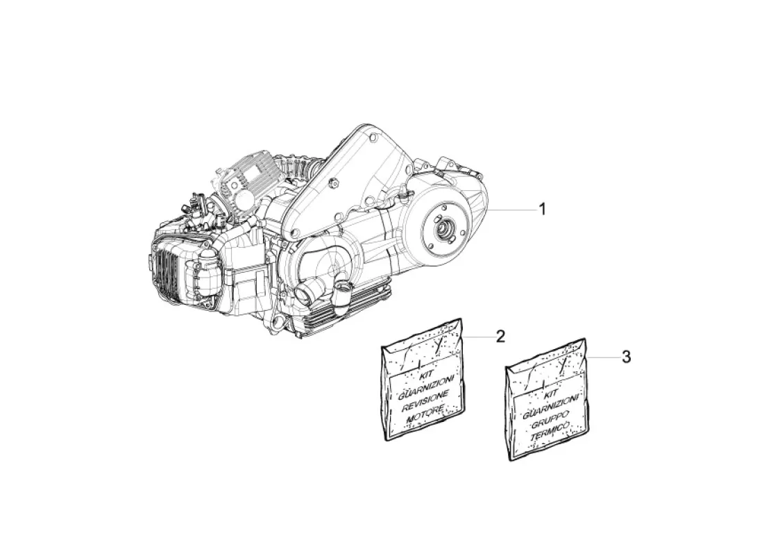 Motor, sady těsnění