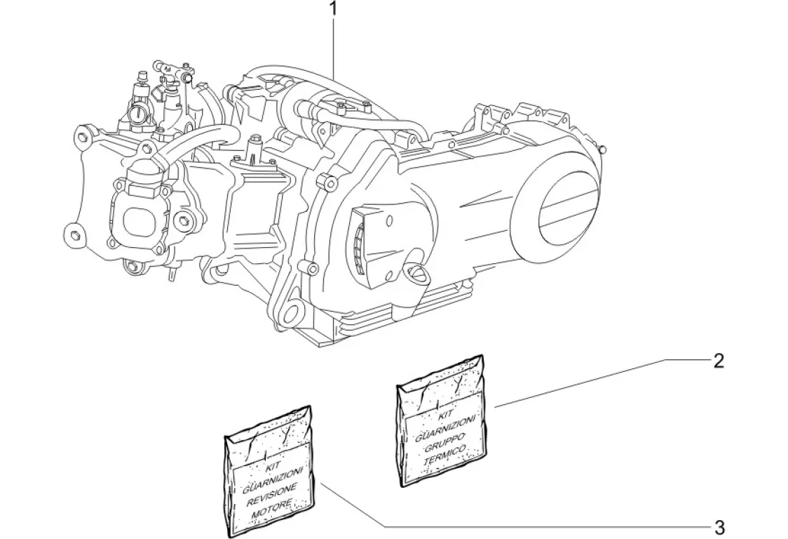 Motor, sady těsnění