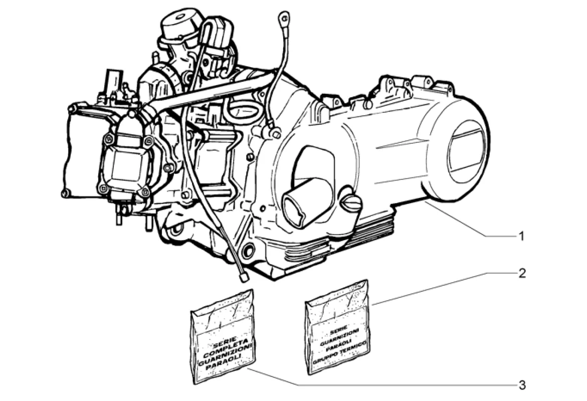 Motor, sady těsnění