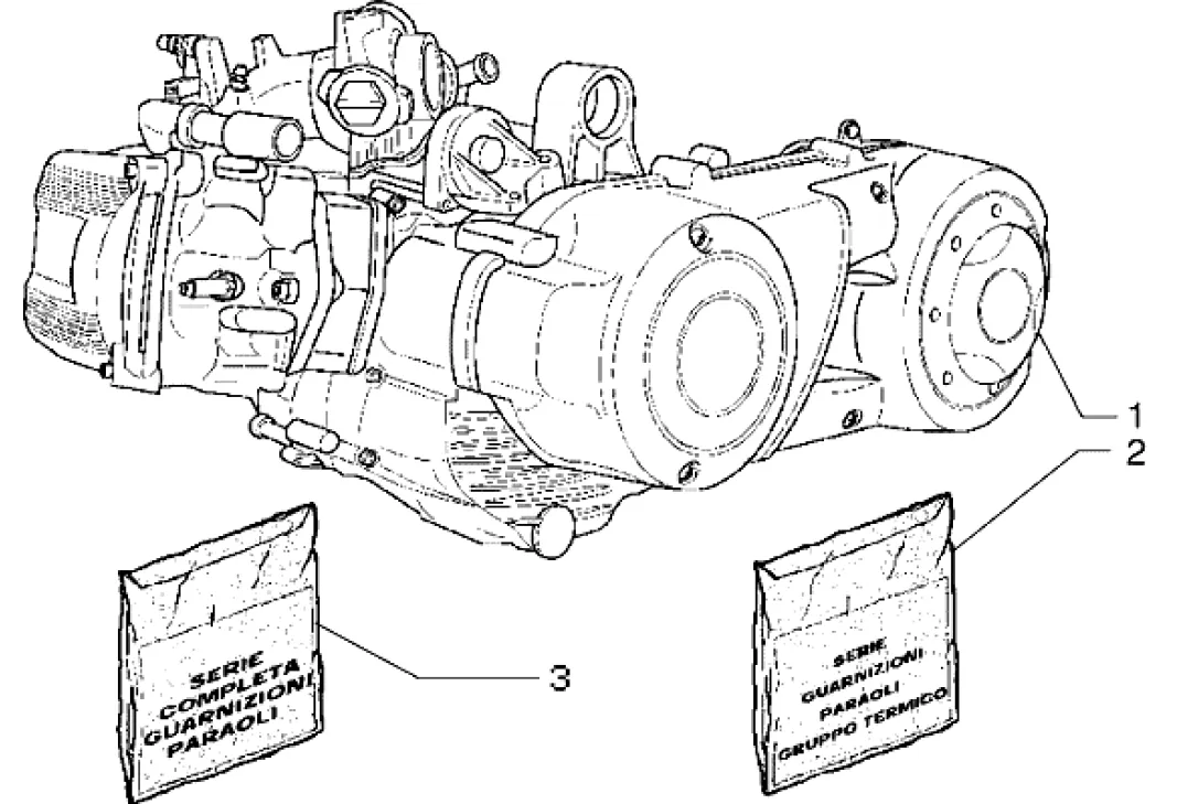 Motor, sady těsnění