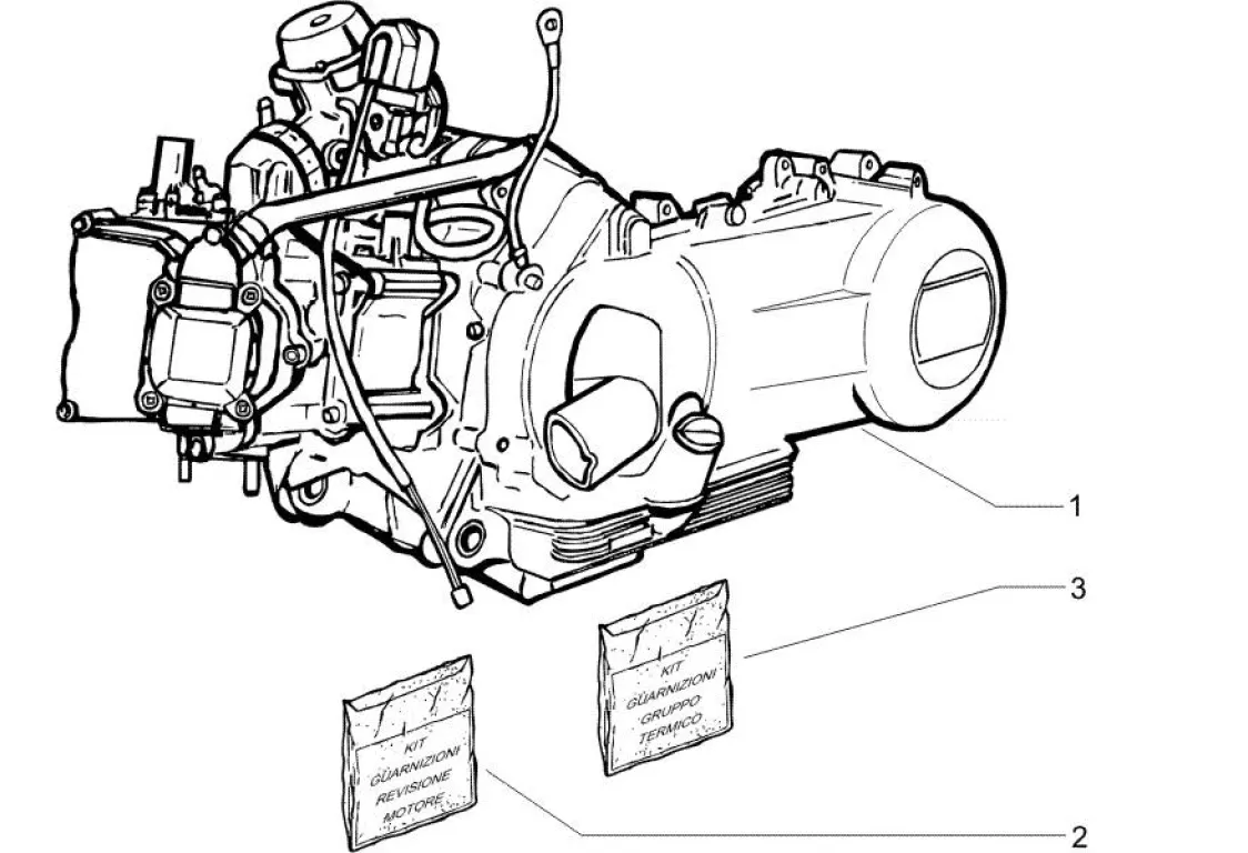 Motor, sady těsnění