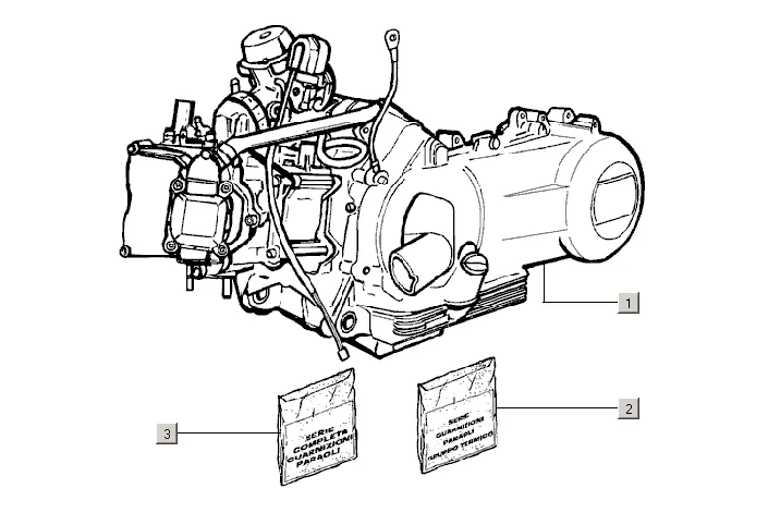 Motor, sady těsnění