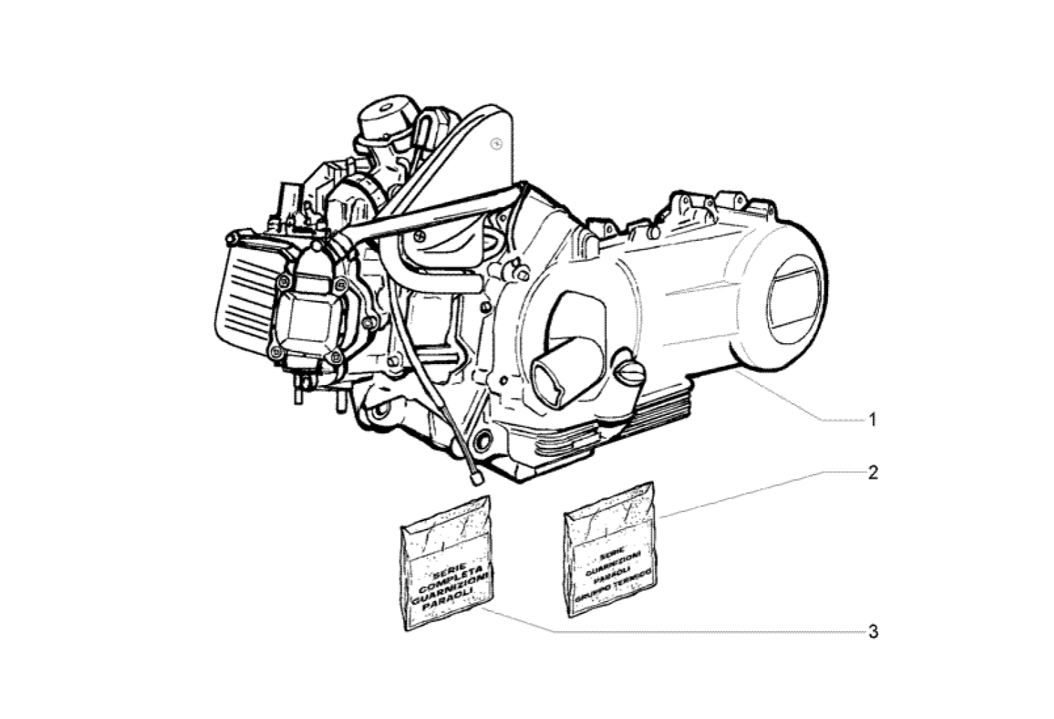 Motor, sady těsnění